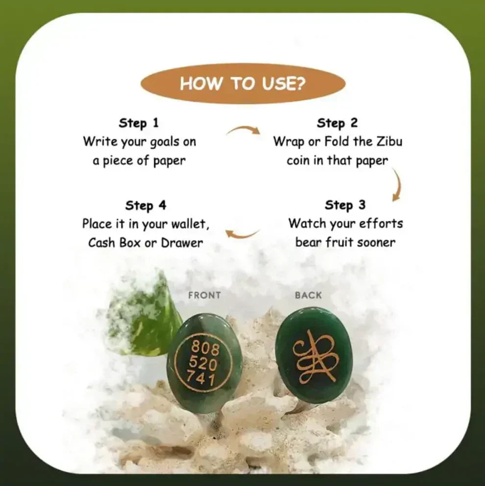Zibu Coin (808-520-741) Attract Money & Prosperity | 100% Original